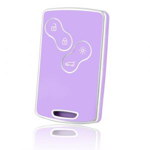 OFF WE GO Coque de Clé Voiture pour Renault Accessoire Voiture Clé Télécommande Étui Coque Protection Clé Voiture pour Clio Scenic Espace Fluence Megane Duster Captur Twingo Koleos Kadjar, Pourpre (OFF WE GO, neuf)
