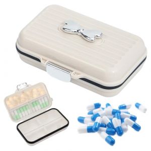 ZEPIQOR 1 Pcs pilulier journalier, boite a medicament, Pilulier portable voyage boite medicaments voyage, travel pill organizer, valise medicaments voyage Pour le voyage et l'usage quotidien（Blanc） (CHECK APIR LTD, neuf)