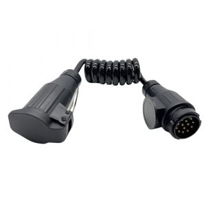 Sepzlly Cable Remorque, 13 &agrave; 13 Poliger C&acirc;ble D'extension Spirale 1.0 M Caravane Rallonge Connecteur de C&acirc;blage Prise pour Syst&egrave;mes Transport Remorque Bateau Remorque Tracteur V&eacute;hicules (Sepzlly EU, neuf)