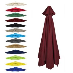 CMJYMX Toile De Rechange pour Parasol 6 Baleines: 2,0/2,5/2,7/3,0 M, 8 Baleines : 2,0/2,3/2,7/3,0/3,5 M(Wine Red,6 Ribs: 300CM/9.8FT) (昌海商贸, neuf)
