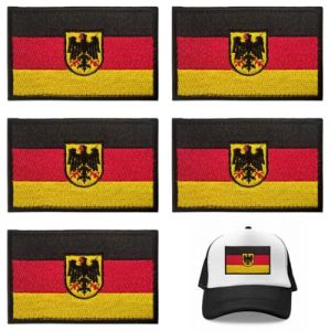 BLPRKOT 5 Pièces Patchs brodés drapeau Allemagne aux couleurs officielles - Écusson Allemagne - Patchs Allemagne brodés - Patchs militaires patch Allemagne (Allemagne) (WANGLIWEI STORE, neuf)