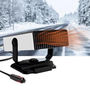 Berelin Chauffage de Voiture, 12 V 150 W, Ventilateur de d&eacute;sembuage 2 en 1 Portable pour Voiture, d&eacute;givreur, Allume-Cigare, Chauffage &eacute;lectrique (Carr&eacute;-B) (Berelin, neuf)