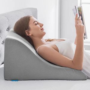 NOFFA Coussin de Lecture en Mousse à Mémoire de Forme pour Lit Oreiller Cale Dos Coussin à Coin Triangle est Idéal pour Soutenir Le Dos Lorsque Vous Détendez, Regardez la Télévision - Largeur Accrue (NOFFA_ZY, neuf)