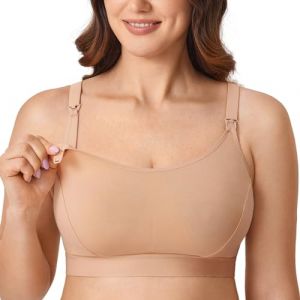 Gratlin Soutien Gorge Allaitement sans Armature Grande Taille, Soutien Gorge Coton Dos Nageur Ultra-Confortable Naturel XXL (Jimu Fashion, neuf)