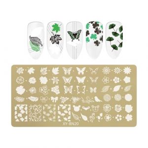 Conceptions Fleurs Papillon Des Ongles Tampon Tampon Accessoire En Acier En Acier Inoxydable Pour Le Salon Professionnel Manucure Art Bricolage Décoration Ongle Décoration (angelliu, neuf)
