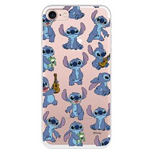 Coque pour iPhone 7-8 SE SE 2022 Officiel de Lilo & Stitch Motif Transparent pour prot&eacute;ger Votre t&eacute;l&eacute;phone Portable Coque en Silicone Souple avec Licence Officielle Disney (La Casa de Las Carcasas, neuf)