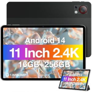DOOGEE T30S Tablette Android 14, 2.4K Tablette 11 Pouces, 16GO RAM + 256GO ROM/TF 1TB Tablette Tactile, Tablette Pas Cher 5G WiFi | 13MP+8MP | 8580mah | Widevine L1 Tablette Gaming, Noir (MAMENCE, neuf)
