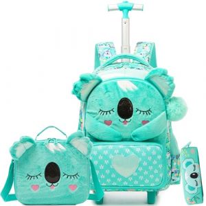 HTgroce Cartable a Roulette Gar&ccedil;on Rentree Scolaire Sac Dos Roulettes Pour Enfant Gar&ccedil;on cp,cm1 (Lldaily EUR, neuf)