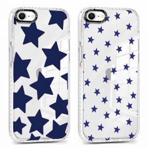 Xylota 2 Pi&egrave;ces Coque pour iPhone 16e/SE 4/SE 2025 6,1",Transparente &Eacute;tui avec Aesthetic Motif Etoile Filles Femmes Case, Souple Silicone Mince TPU Housse Antichoc Antirayures Cover pour iPhone 16e,03 (AMCREST HOLDINGS, neuf)