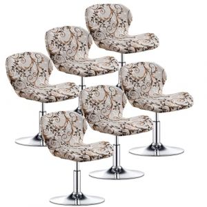 Housse Tabouret de Bar en Velours/Incurv&eacute; Lot de 2/4/6 Extensible Couvre de Tabouret de Bar de pub Couverture de Tabouret Haute Housse Chaise de Salle a Manger Couvre Protecion De Chaise ( Color : #36 (Lausit Zenr, neuf)