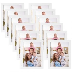 Giftgarden Lot de 12 Cadre Photo 15x20 cm, Multiple Cadre Photo Blanc Moderne, Cadre Photo Blanc Simple et Beau pour Affichage Mural ou de Table (Gift_Garden, neuf)
