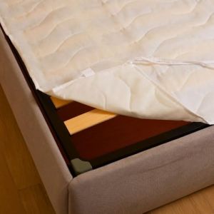 MAXIME MAISON - Couvre-Sommier, Cache Sommier 120x190 Matelass&eacute; Made in Italy, Protege Sommier sous Matelas avec des Lacets aux Coins, Mat&eacute;riau Hypoallerg&eacute;nique, Anti-Acariens, Respirant (MAXIME MAISON FIRENZE, neuf)