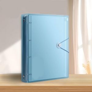 Classeur Souple A4 Porte Document Home Office Id Organiser, Document Organiser Book, Waterproof and Scratch Resistant, 52 Inserts (Bleu) (flydragons, neuf)