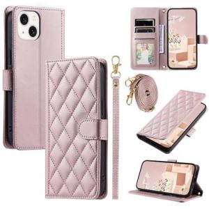 Coque avec Cordon pour Honor X5C 4G/X5C Plus/Play 10A 4G, [Housse en Cuir PU Premium] [Etui &agrave; Rabat] [Pochette de Portefeuille], &Eacute;tui de Protection pour Honor X5C 4G/X5C Plus/Play 10A 4G(Rose) (TENGLAN, neuf)