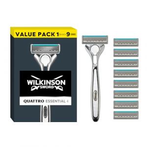 Wilkinson Sword Quattro Titanium Sensitive un Rasoir/8 Recharges (Happyadellinallure, neuf)