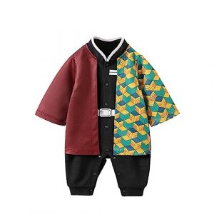 NCTCITY Bébé Garçon Fille Combinaisons en Coton Mignon Animé Été Nouveau-né Barboteuse Infantile Grenouillères Cosplay Pyjama Naissance Bobysuits avec Bouton-Pression Luffy Chopper Son Goku (NCTCITY, neuf)