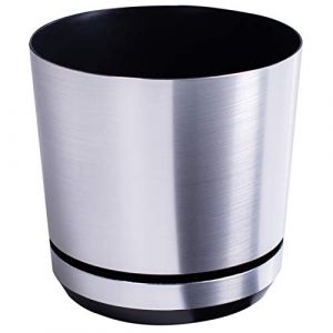 KORAD Pot de Fleur - Aluminium 18 cm - Pot de Fleur avec Trous de Drainage et Soucoupe intégré, Pot de Fleur et de Plante décoratif pour l'intérieur DEKOR 18/024 (KERD, neuf)
