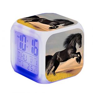 SerendipitousWhisper Réveil Cheval - LED - Alarme Animale - avec lumière - Brillant dans la Nuit - pour Enfants et Adultes - Cadeaux d'anniversaire pour Enfants Adultes (SerendipitousWhisper, neuf)