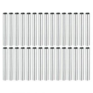 sourcing map Manchon Filetée Rond Écrou Accouplement M4x0.7mm Femelle Filetage 40mm Raccorder Tige Barre Goujon Tube Écrou Connecteur pour Rallonger, Argenté Paquet de 30 (Weisser Berg, neuf)