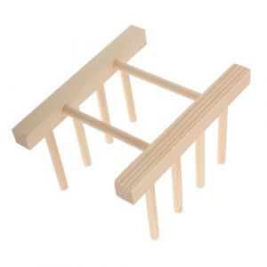 Happyyami Pr&eacute;sentoir d'art d'ongle stand de nail Fausse affichage des ongles pr&eacute;sentoir &agrave; faux ongles pr&eacute;sentoir de planche &agrave; ongles en bois Light Brown (Liunmiao, neuf)