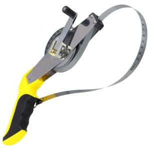 Lunaanda Mètre à Ruban 30m en Acier - Décamètre en Acier avec Poignée Ergonomique pour Mesures Précises des Grandes Surfaces - Outil Essentiel pour Maison, Jardin, Chantier et Projets Extérieurs (oakallow, neuf)