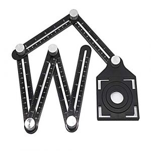 iPobie R&egrave;gle de Mesure Multi-Angle, Multifonctions R&egrave;gle Poreuse Outil de Rapporteur (LONG TIGER LIMITED, neuf)