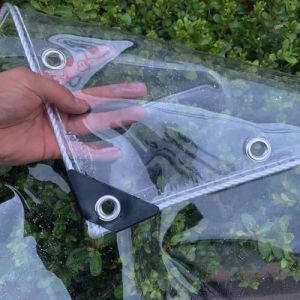 0.35mm Bâche Imperméable Transparente avec Oeillets, 400g/㎡-Résistant à la Déchirure Bâche de Protection Étanche 1.2m 1.6m 1.7m 1.8m 2.2m 2.8m PVC Bâches pour Jardin Terrasse Serre(2.2x2.5m) (YXXDDP, neuf)
