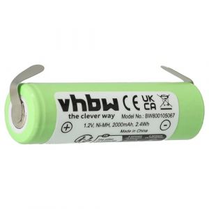 vhbw Batterie Remplacement pour Philips 138-10584, 422203613480 pour Rasoir Tondeuse électrique (2000mAh, 1,2V, NiMH) (ElectroPapa, neuf)