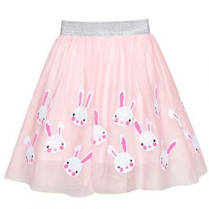 Sunny Fashion Filles Jupe Rose Lapin P&acirc;ques Paillettes P&eacute;tillant Tutu Danse 7-8 Ans (Sunny Fashion Europe, neuf)