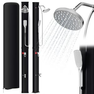 Ansobea Douche solaire de jardin 35 l avec capot de protection, pommeau de douche pivotant &agrave; 180 &deg;, douche de pied int&eacute;gr&eacute;e, douche d'&eacute;t&eacute; max. 60 &deg;C pour une exp&eacute;rience de douche rafra&icirc;chissante (YYYYU123, neuf)