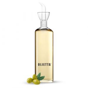 Olietta Bouteille Huile Olive bec Verseur Huilier en Verre pour Huile d'olive et Vinaigre de 500 ML - Anti-Goutte et Anti-fuites - Id&eacute;ale pour Verser des Liquides - Facile &agrave; Nettoyer (Inbound To Anglia Ltd, neuf)