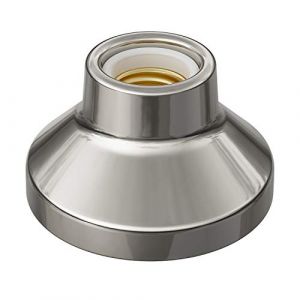 ledscom.de Plafonnier/douille de lampe ELEKTRA, porcelaine, argent brillant, 1x E27 max. 300W (LEDs Com GmbH, neuf)