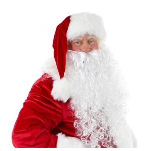 2 en 1 - Kit Barbe du Père Noël avec Perruque - Barbe du Père Noël - pour se déguiser en Saint-Nicolas - Père Noël - Père Noël - Noël - Costume de Saint-Nicolas (TK Gruppe GmbH, neuf)