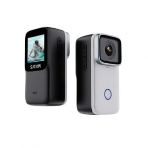 SJCAM C200 Caméra d'action 4KHD Portable Mini Ultra Léger 40M Caméra de Sport sous-Marine Objectif Grand Angle 154° avec kit d'accessoires Convient pour Le Casque, Le vélo (AmazingCam, neuf)