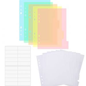 BAOFALI Lot de 11 intercalaires de format A5 pour classeur à 6 anneaux, avec bord renforcé et 20 onglets, intercalaires en papier, intercalaires de catégorie, onglets, cartes d'indexation et de (BATECH-EU, neuf)