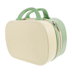 CALLARON Trousse De Maquillage Portable 14 Pouces Rigide L&eacute;ger Pour Maquilleurs Professionnels Voyageurs Multicolore Jaune Et Vert Organiseur Cosm&eacute;tique Multifonction (Raindrops On Roof, neuf)