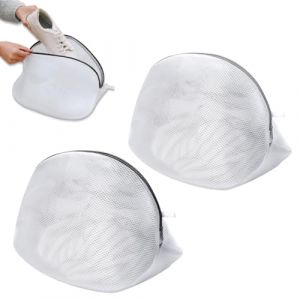 JEYORZY 2Pièces Filet Linge Machine à Laver, Sac Lavage Chaussures Machine à Laver - Filet de Lavage, Sac pour Laver les Chaussures en Réutilisable avec Fermeture Éclair, pour Protéger Les Chaussures (Wacicy EU, neuf)