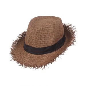 FUNGUS 1 chapeau paille Jardinier, chapeau paille pour hommes et femmes, tressé effiloché, chapeau d'été femmes et hommes, chapeau de plage, chapeau hawaïen idéal pour les vacances à la plage (BOOKING PRICELESS, neuf)