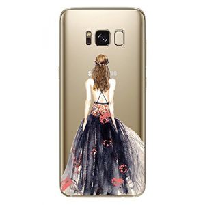 Novago Compatible avec Samsung Galaxy S8 Coque en Gel Transparent Souple et Solide incassable avec Impression - Robe Bleue (NOVAGO-Vendeur PRO fran&ccedil;ais, neuf)