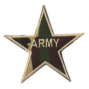 NagaPatches Patche écusson étoile armée Militaire thermocollant Patch Army Star USA (Naga.Hitam, neuf)