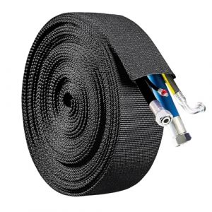 Gaine De Protection En Nylon &ndash; (7.5m) Manchon Protecteur Flexible Pour C&acirc;ble Hydraulique, Gaine D&eacute;coupable Pour Gestion De Fils | Housse De Tuyau R&eacute;sistante En Nylon Creux Pour Atelier (podai, neuf)
