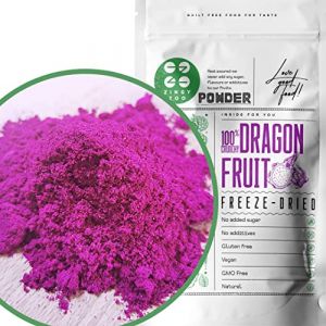 Fruit du Dragon Colorant Alimentaire Poudre Rouge | Colorant Alimentaire Rose Poudre De Fruits Freeze Dried Fruit | Dragon Fruit Powder Colorant En Poudre Rouge | Smoothie Vegan Raw Pink Fruit Powder (ZingyZoo store, neuf)