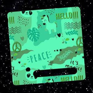 Yabaduu design film de protection compatible avec Toniebox cubes musicaux pour enfants parfaitement ajust&eacute; autocollant Y031 (Lumineux sans nom, 02 Licorne bleu) (Finest-Folia, neuf)