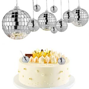 Boule à Facettes Disco Boule à Facette Miroir à Suspendre Disco Ball Argent Boule de Pailletée Réfléchissante Décoration pour Disco Fever Années 70 Fête Carnaval Sapin De Noël 11 Pcs (BINYI, neuf)