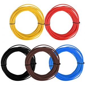 TIMESETL 5Pcs 1.5 mm&sup2; FLRY-B Fil Electrique 5 x 10 m C&acirc;ble Electrique V&eacute;hicule Fusibles de Batterie Auto Fil Electrique 12v Automobile Fusibles de Batterie Auto C&acirc;blage &Eacute;lectrique Voiture Autoradio (TXJ-EU, neuf)