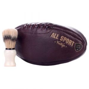 ALL SPORT VINTAGE - Trousse De Toilette Ballon de Rugby - Marron Vintage - Cuir De Vachette - Cousu Main - Marque Fran&ccedil;aise - Personnalisable (ALL SPORT VINTAGE, neuf)