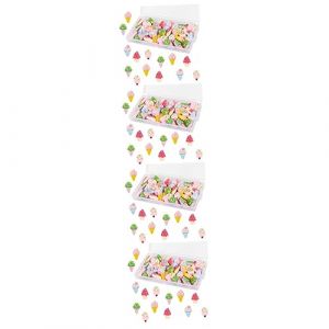 OSALADI 4 Ensembles Punaise En Forme De Glace Cônes Faire La Fête Punaises Claires Pousser Mignon Punaises Remplaçables Petites Punaises Goupille Remplaçable Plastique 15 Pièces * 4 (Joan Yue, neuf)