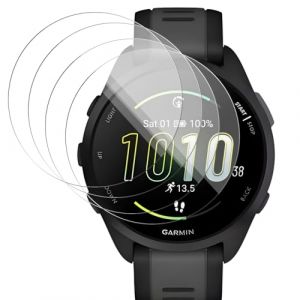 Rniidaaz 4 Pièces Verre Trempé pour Garmin Forerunner 165/165 Music Film en Protection écran, 9H Anti Rayures protege écran, Haute Transparence à 99% Montre Glass (Niidaaz Shop, neuf)