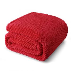 Whale Flotilla Plaid Couverture Polaire 230x270cm, Plaid Jet&eacute; de Canap&eacute;, Couverture Canape Lit Microfibre Confortable Chaud et Doux, Rouge (Whale Flotilla FR, neuf)