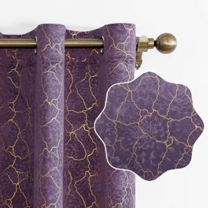 Ystyle Rideau Occultant Velours Lot De 2, 140x200cm, Rideaux Salon Rideau Thermique Isolant Anti Chaud Int&eacute;rieurs, Rideau Phonique Anti Bruit, Moderne Chambre Maison Dressing, Violet Clair (ITALY NIHAO GROUP, neuf)
